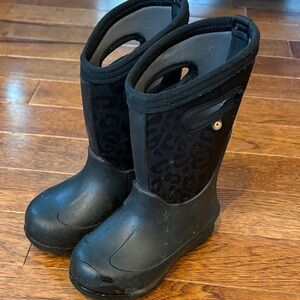 Kids Bogs Black Boots